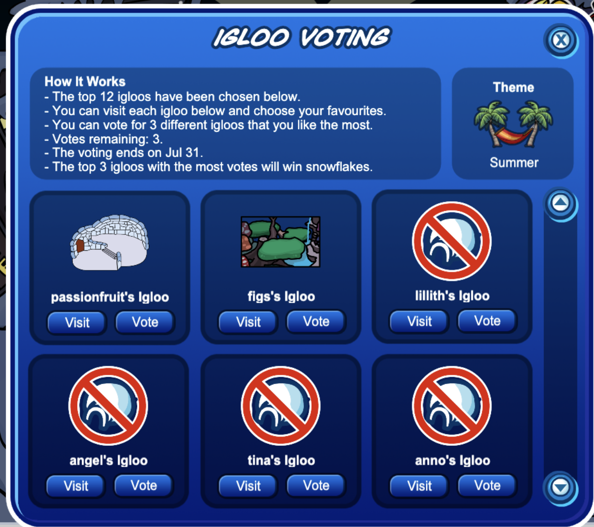 Summer Igloo Contest